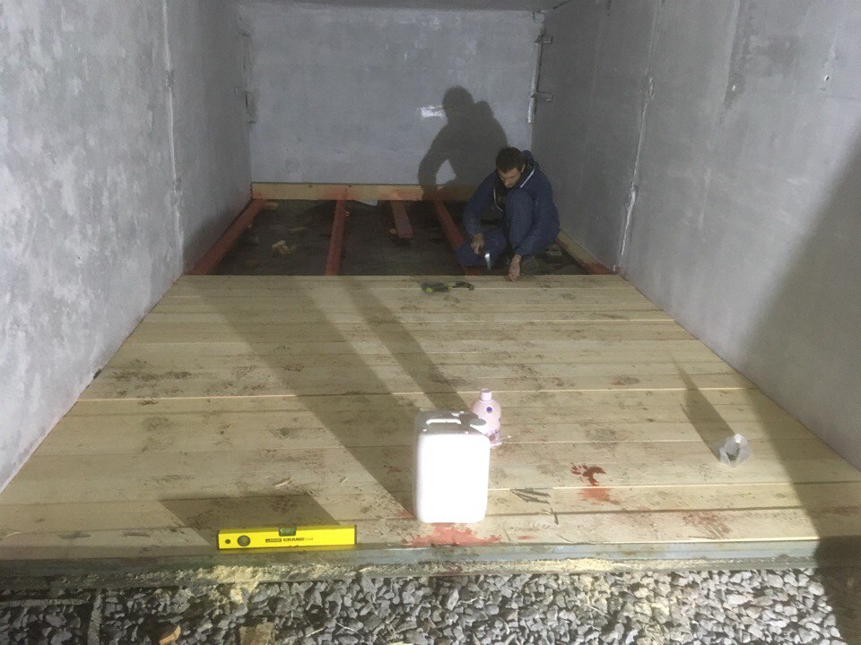 деревянный пол в гараж спб