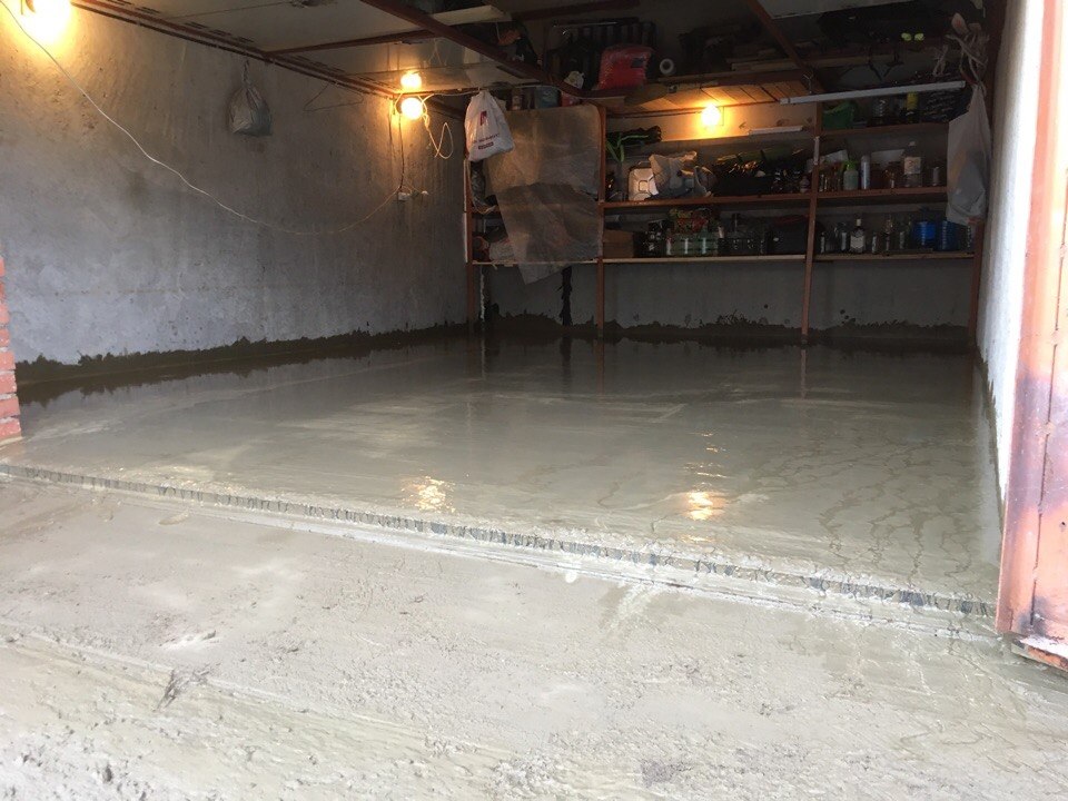 бетонный пол в гараж спб